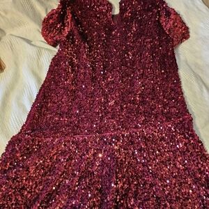 Sparkling Sequin Kids Dress - Purple